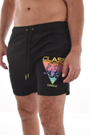 Short de bain print logo Cavalli Class