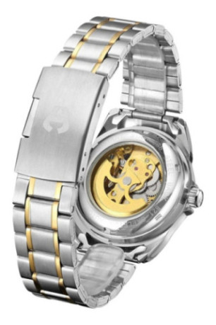 Montre automatique Skeleton Homme Doré et acier 38.6 mm