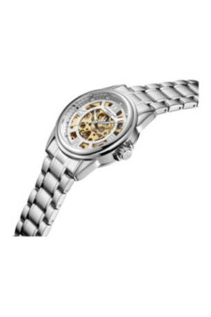 Montre automatique Skeleton Homme Acier et blanc
