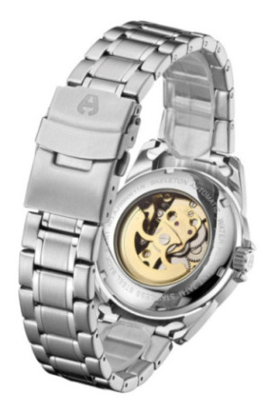 Montre automatique Skeleton Homme Acier et blanc