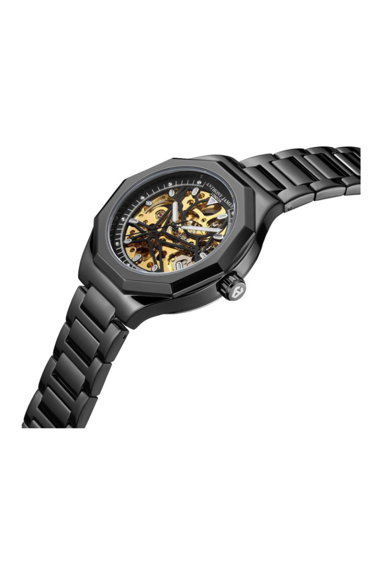 Montre automatique Sports Skeleton Noir 42 mm