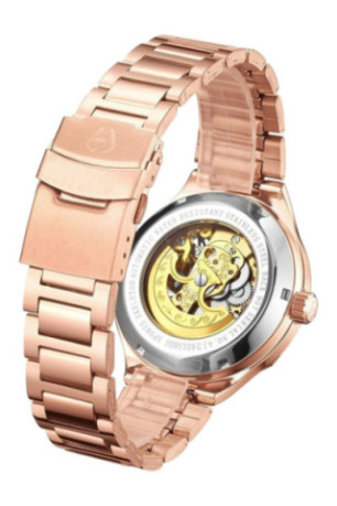 Montre automatique Sports Skeleton Or rose