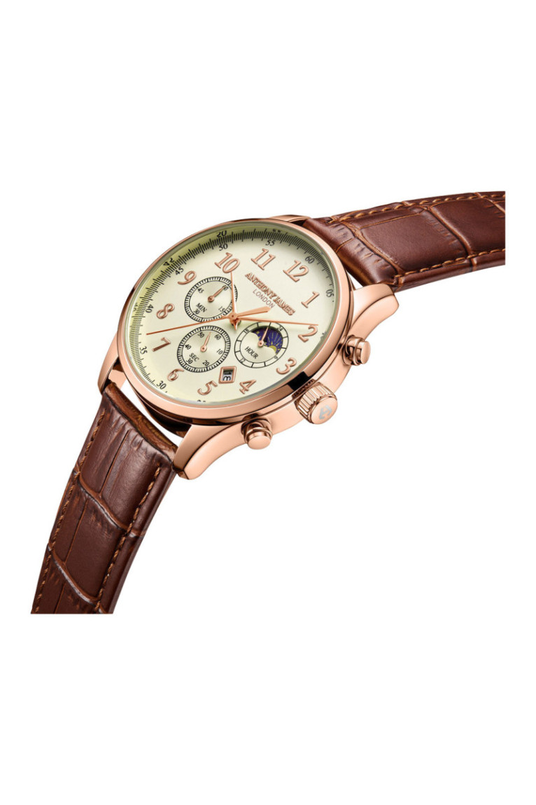 Chronographe Moonphase Edition Limitée Doré Rose et Blanc 43 mm