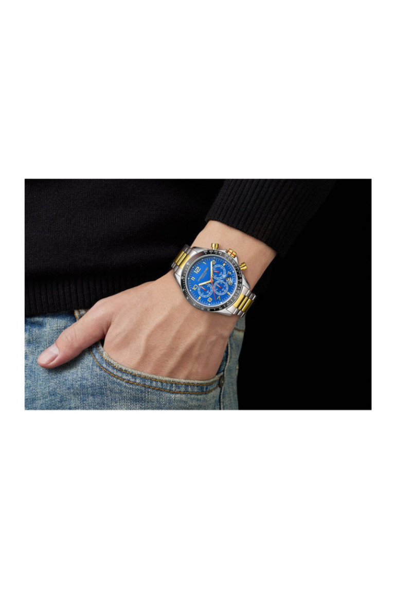 Chronographe Tachymètre Limited Edition Bicolore Bleu et Doré 43 mm