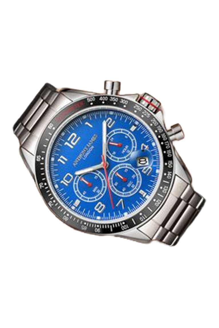 Montre chronographe Tachymeter Chrono Bleu acier 43 mm