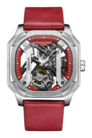 Montre automatique Teddy Vortex Rouge 43 mm
