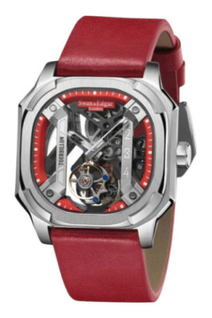 Montre automatique Teddy Vortex Rouge 43 mm