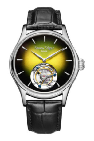Montre Tourbillon Édition Limitée Jaune et Noir 42 mm