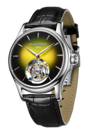 Montre Tourbillon Édition Limitée Jaune et Noir 42 mm