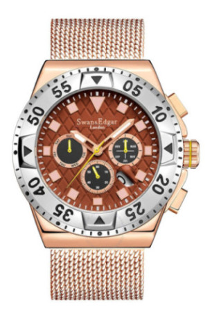 Montre automatique Turing Distinction Bicolore Or Rose et Marron 45 mm