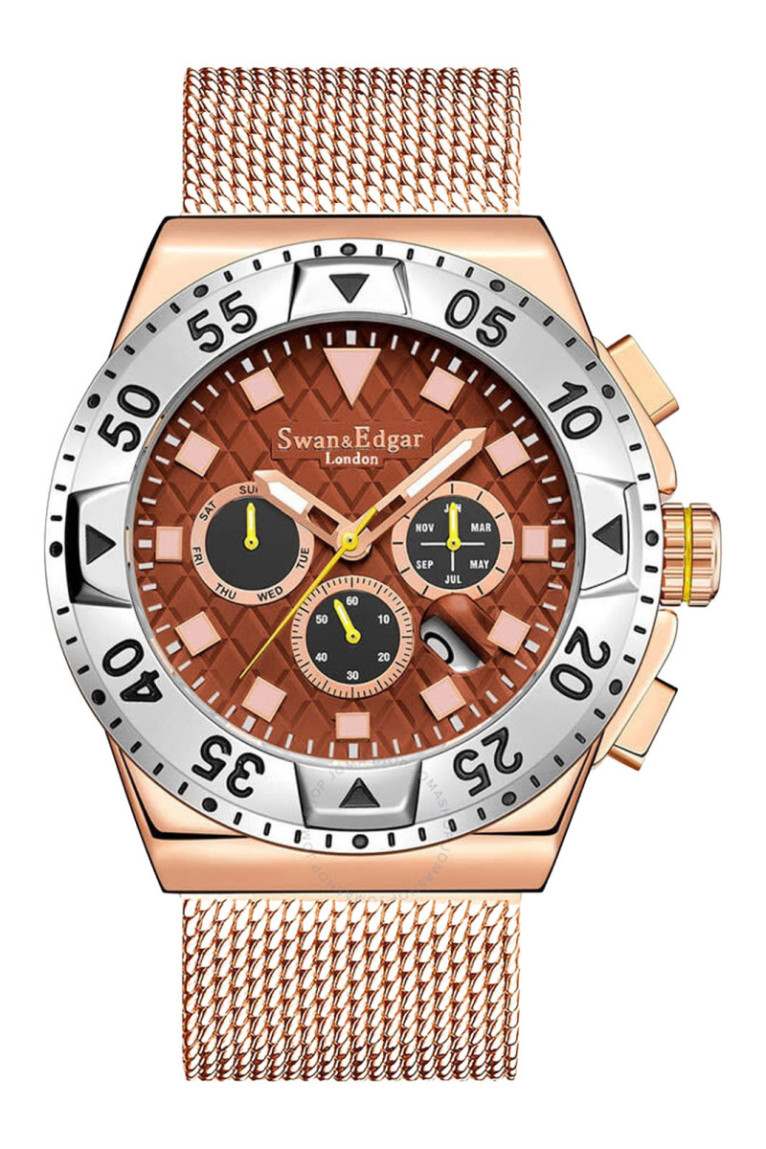 Montre automatique Turing Distinction Bicolore Or Rose et Marron 45 mm