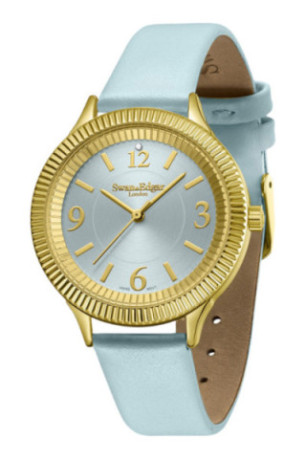 Montre Boudica Crown Diamond Bleu ciel et doré 38 mm
