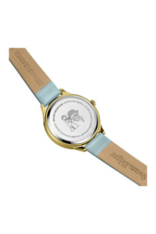 Montre Boudica Crown Diamond Bleu ciel et doré 38 mm