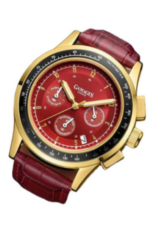 Montre Marlowe Or et Rouge 43 mm