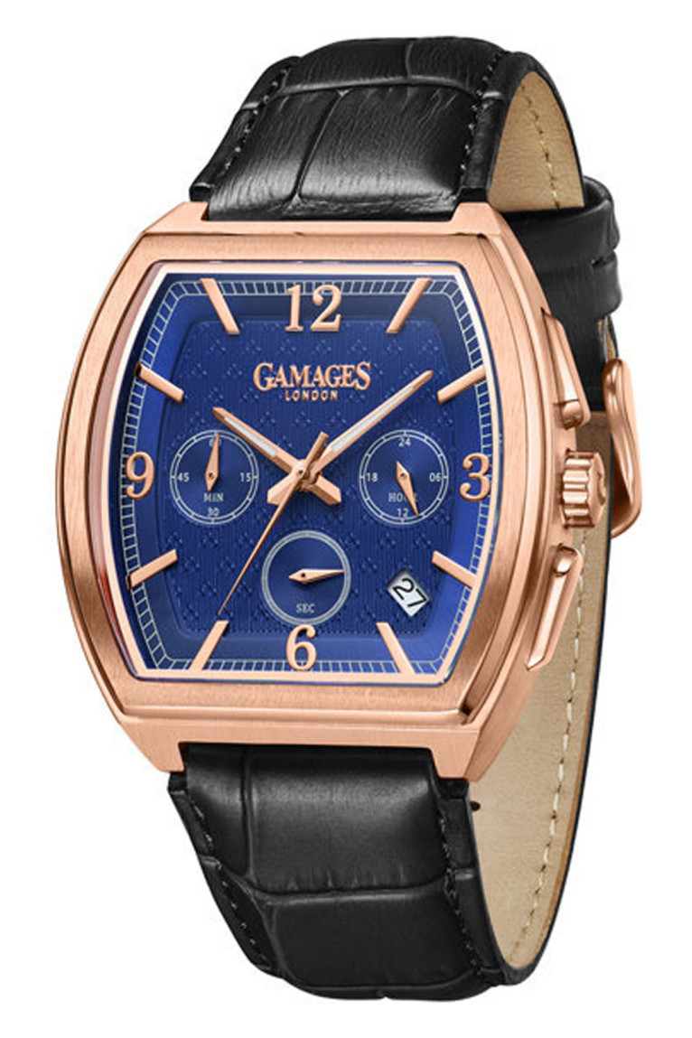 Montre Lancaster Edmund Homme Bleu et Rose Doré 39 mm