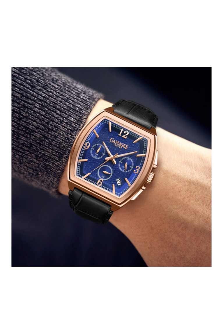 Montre Lancaster Edmund Homme Bleu et Rose Doré 39 mm