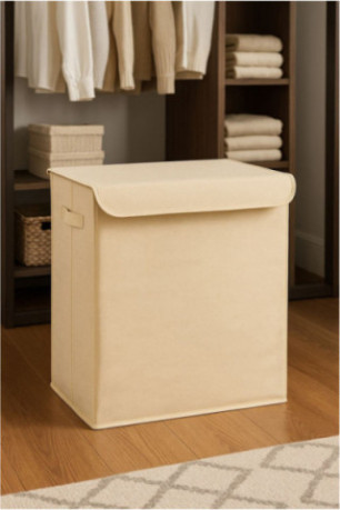 Boîte de rangement en feutre - Crème