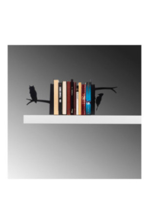 Serre-livres en métal - Noir