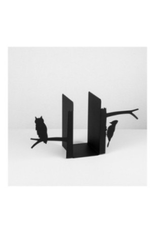 Serre-livres en métal - Noir