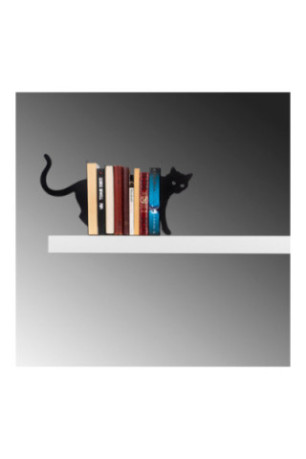 Serre-livres en métal - Noir