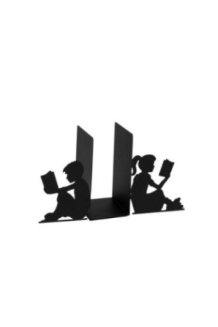 Serre-livres en métal - Noir