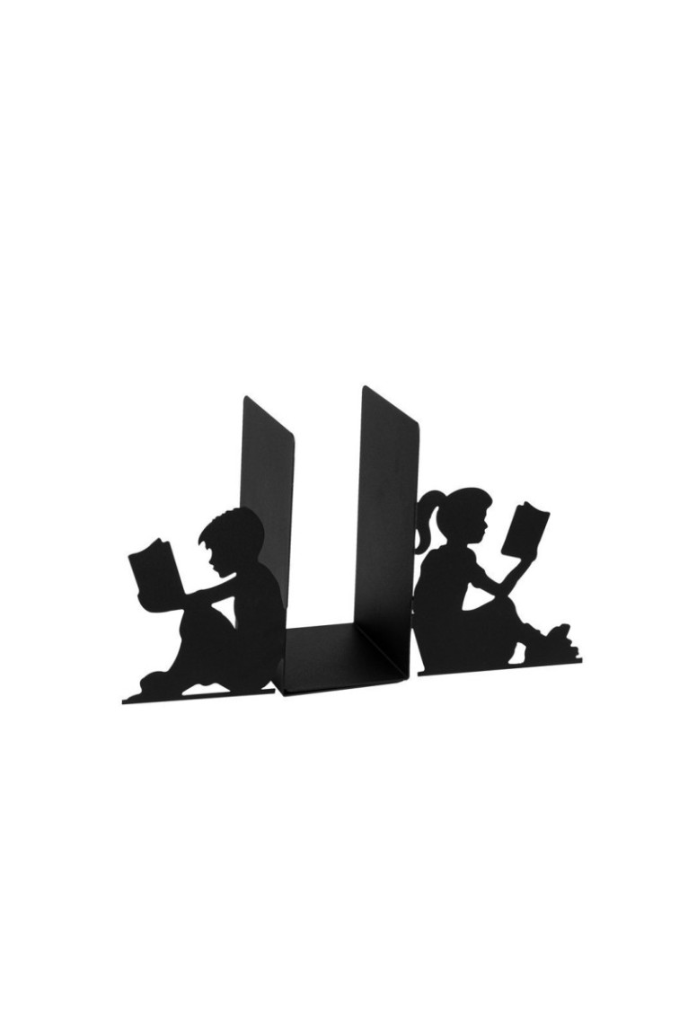 Serre-livres en métal - Noir