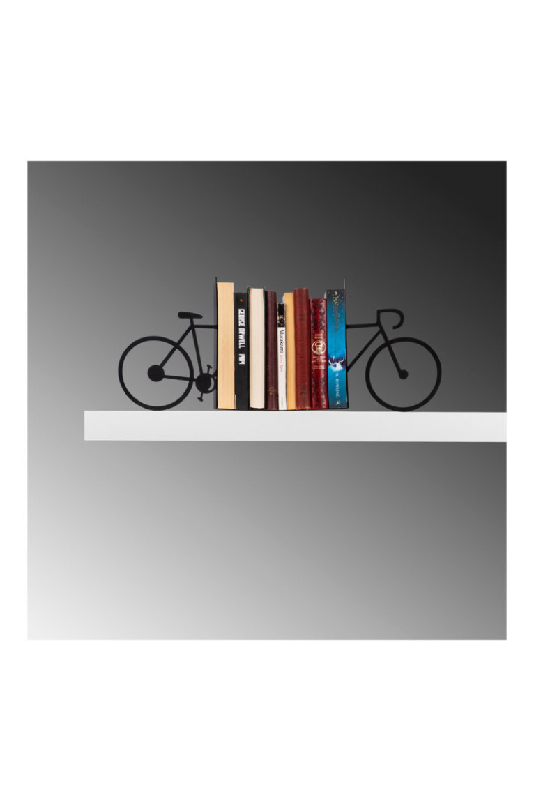 Serre-livres en métal - Noir