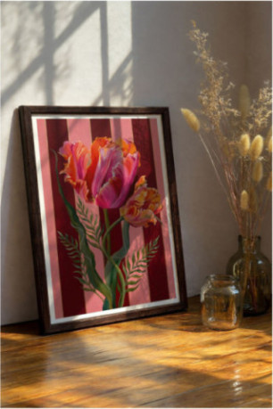 Tableau décoratif encadré en MDF - Multicolore