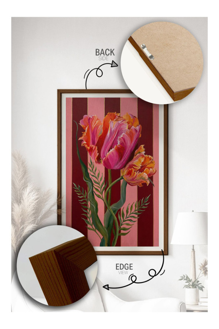 Tableau décoratif encadré en MDF - Multicolore
