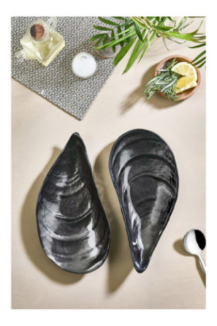 Ensemble d'assiettes de service (2 pièces) - Noir