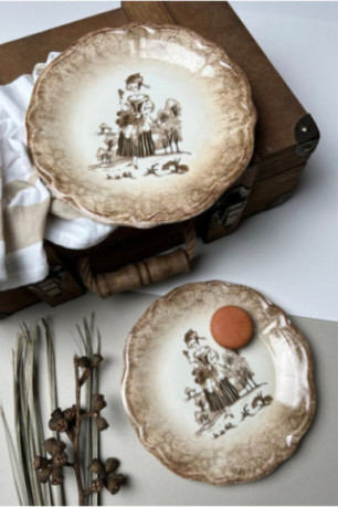 Service d'assiettes à dessert (6 pièces) - Multicolore