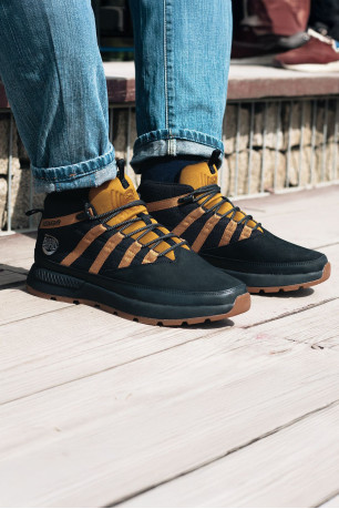 Bottines - BUSTAGRIP - Løper - Black+Mustard