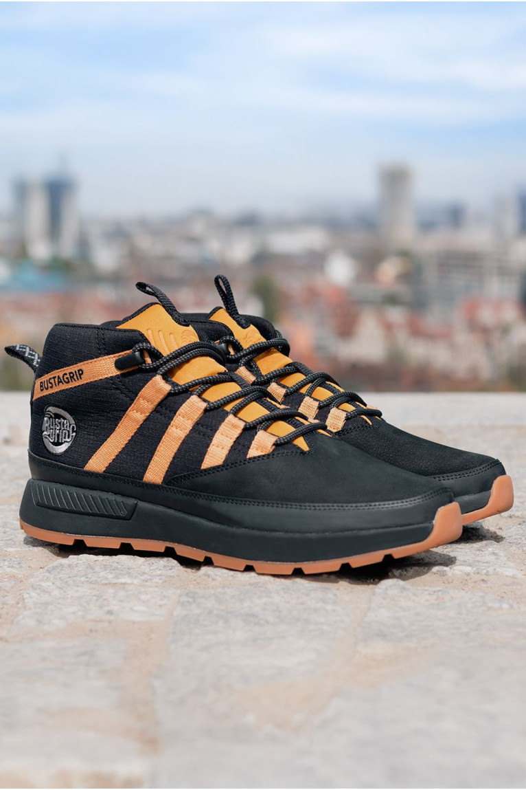 Bottines - BUSTAGRIP - Løper - Black+Mustard