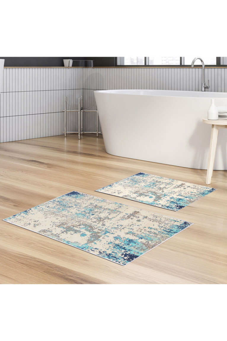 Ensemble de tapis de bain (2 pièces) - Multicolore