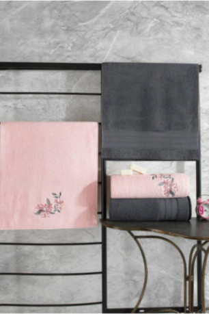 Ensemble de serviettes (4 pièces) - Rose anthracite