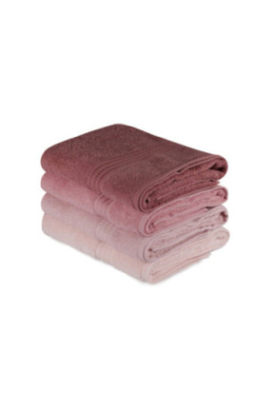 Ensemble de serviettes de bain (4 pièces) - Poudre / Rose / Rose poudré / Rose clair