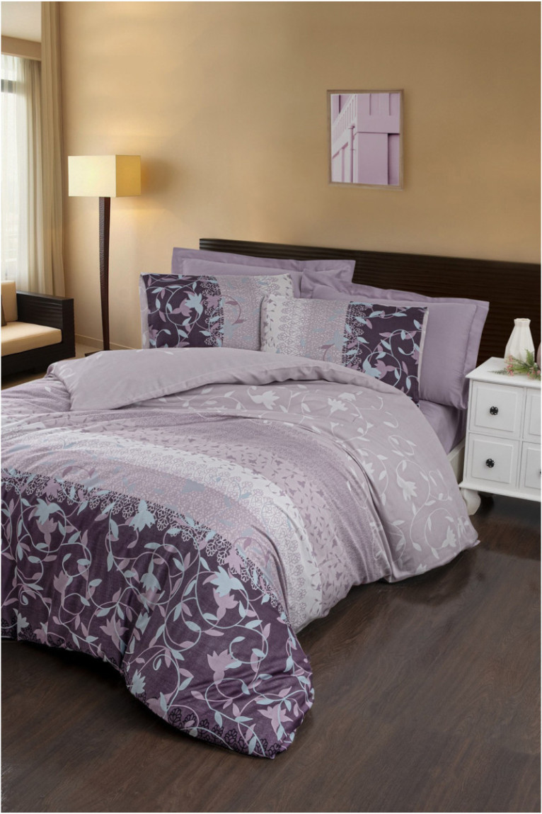 Ensemble de housse de couette en satin - 260x220cm