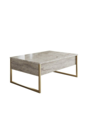 Table basse - Travertin doré