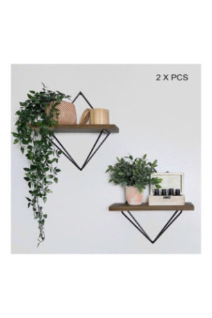 Étagère murale décorative en bois -Noyer Noir