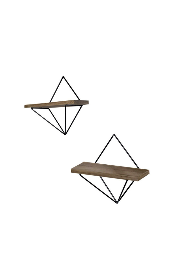 Étagère murale décorative en bois -Noyer Noir