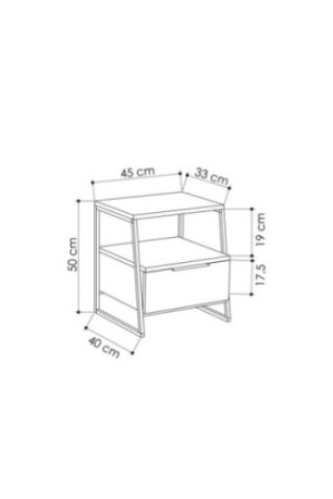 Table de nuit - Anthracite