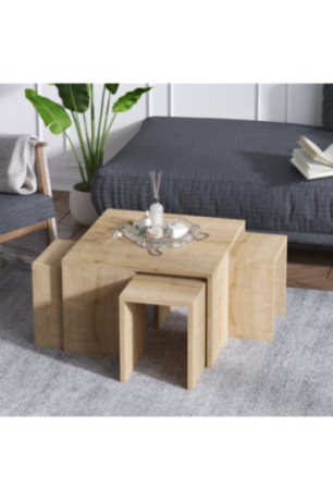 Ensemble de table basse - Chêne saphir