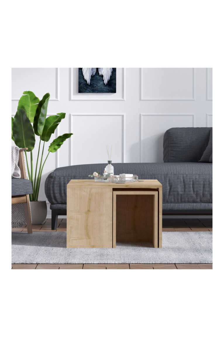 Ensemble de table basse - Chêne saphir
