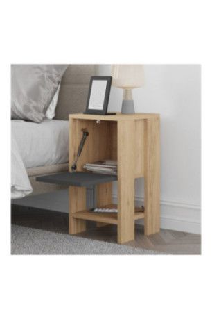 Table de nuit - Chêne anthracite