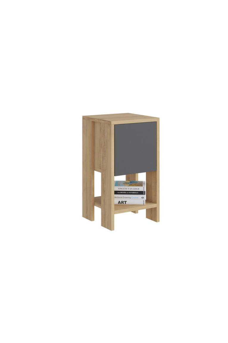 Table de nuit - Chêne anthracite
