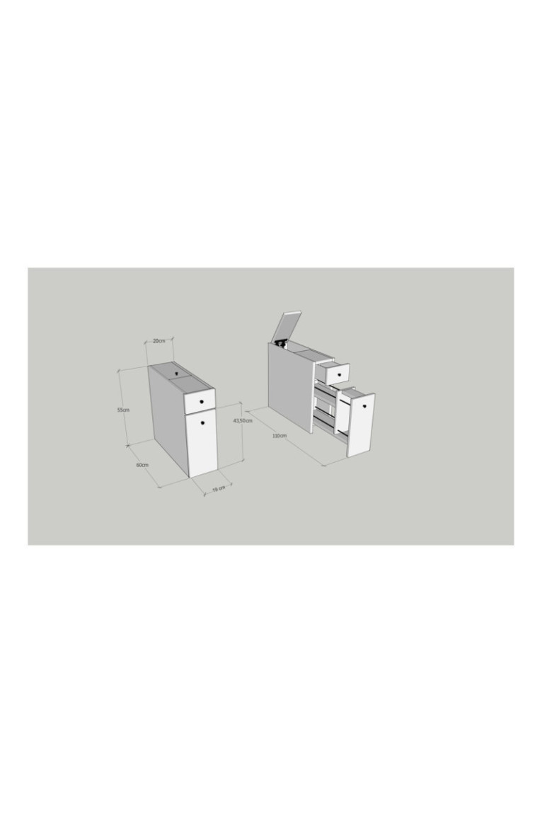 Armoire de toilette - Anthracite