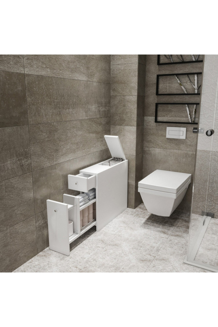 Armoire de toilette -Blanc