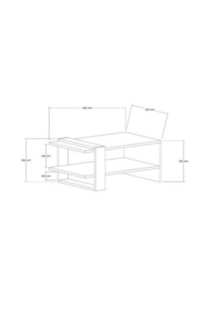 Table basse - Chêne anthracite