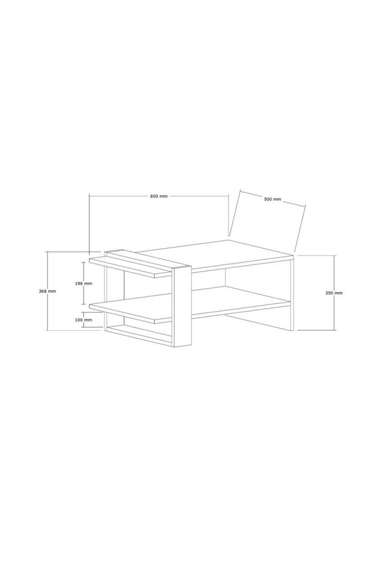 Table basse - Chêne Anthracite