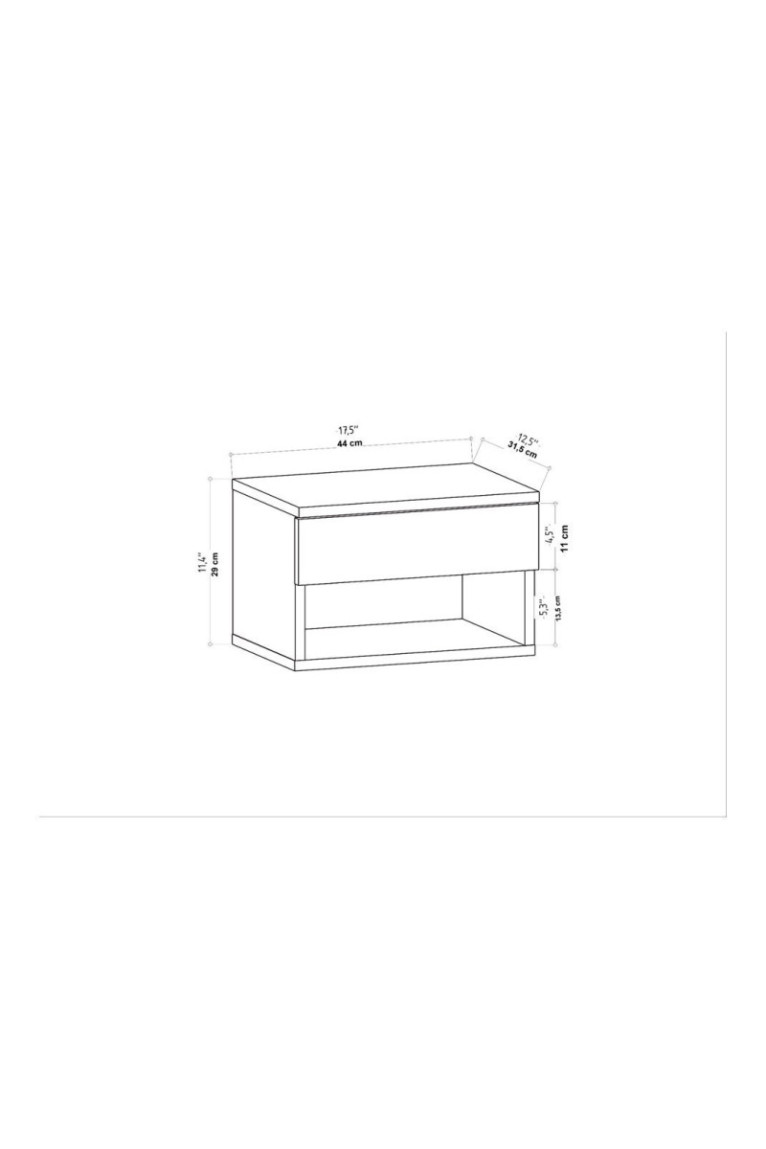 Table de nuit - Anthracite